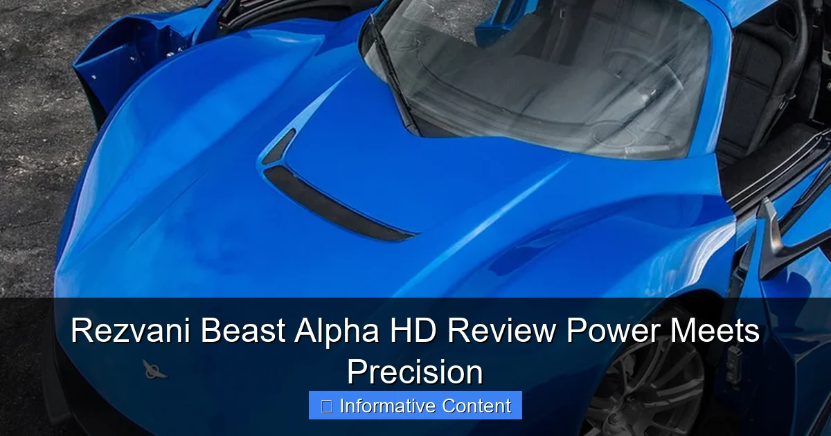 Rezvani Beast Alpha HD Review Power Meets Precision