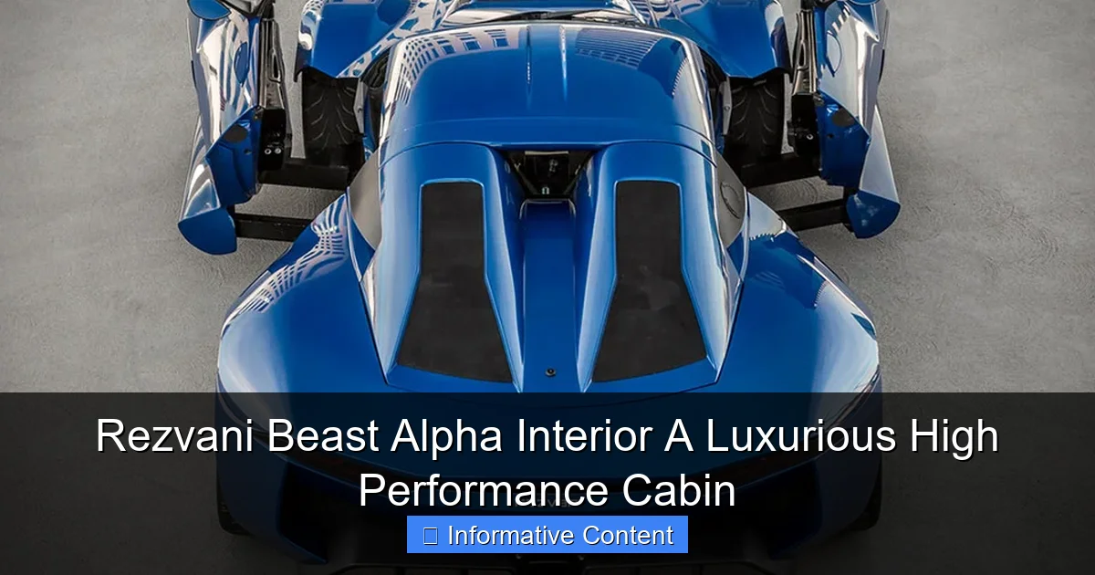 Rezvani Beast Alpha Interior A Luxurious High Performance Cabin