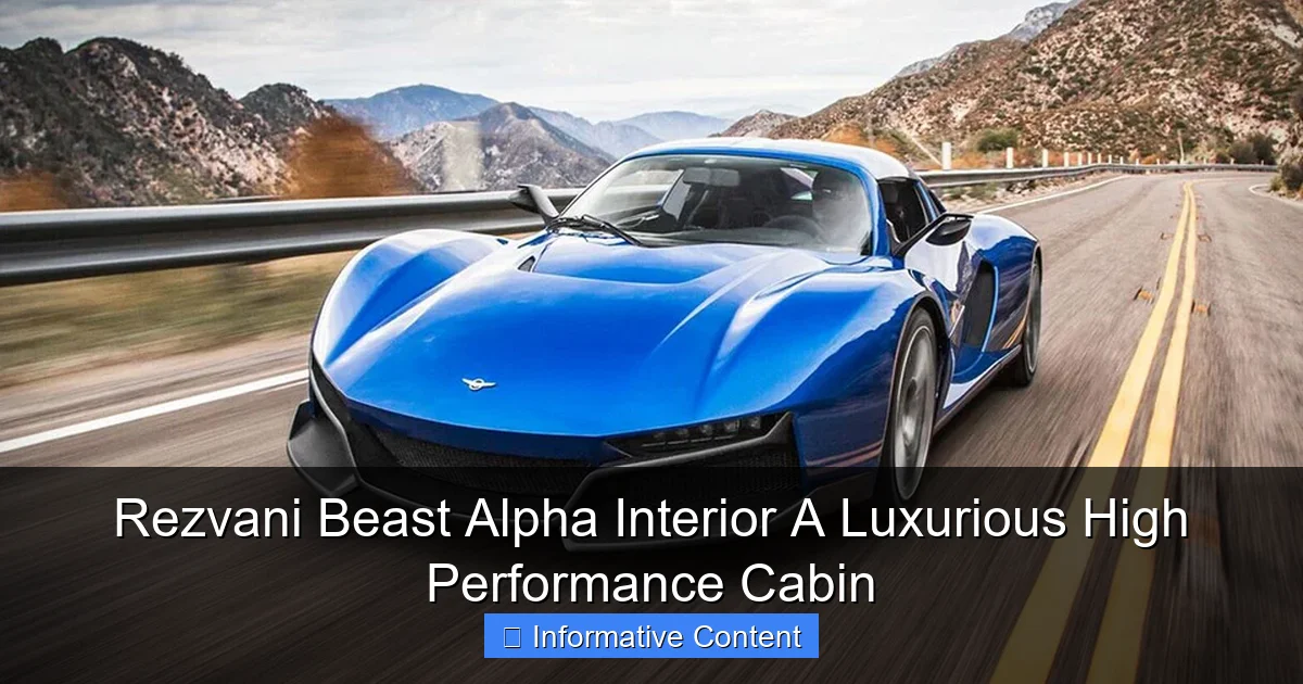 Rezvani Beast Alpha Interior A Luxurious High Performance Cabin