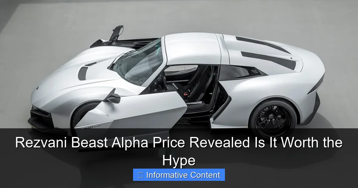 Rezvani Beast Alpha Price Revealed Is It Worth the Hype