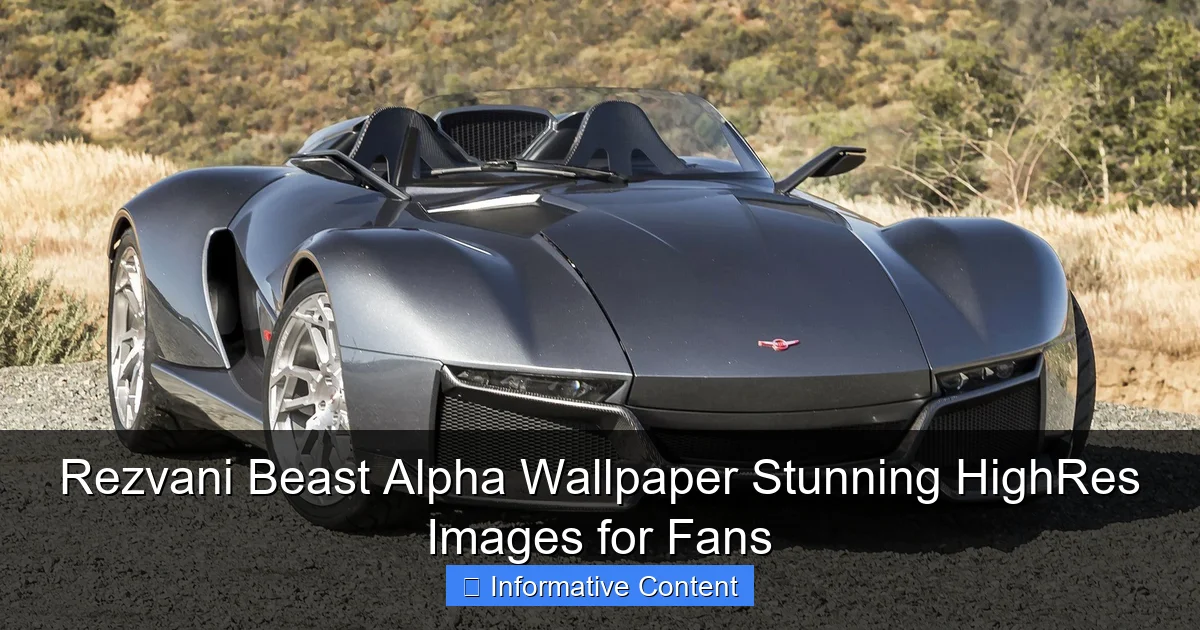 Rezvani Beast Alpha Wallpaper Stunning HighRes Images for Fans