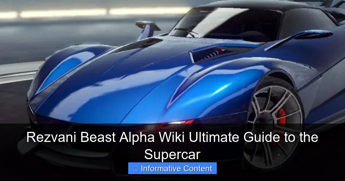 Rezvani Beast Alpha Wiki Ultimate Guide to the Supercar