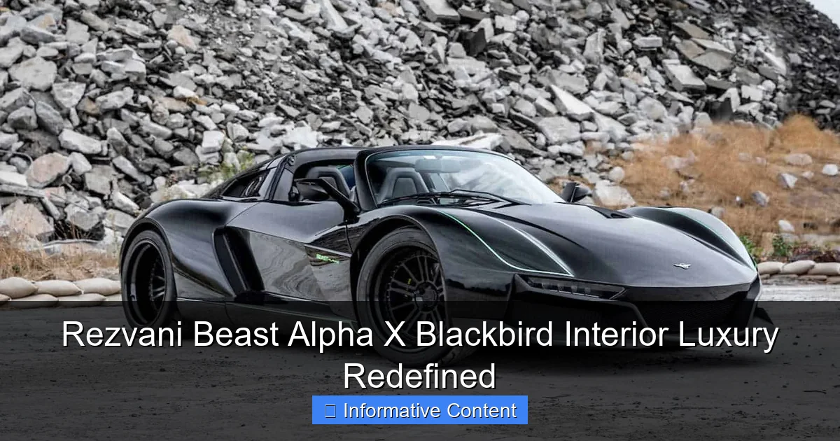 Rezvani Beast Alpha X Blackbird Interior Luxury Redefined