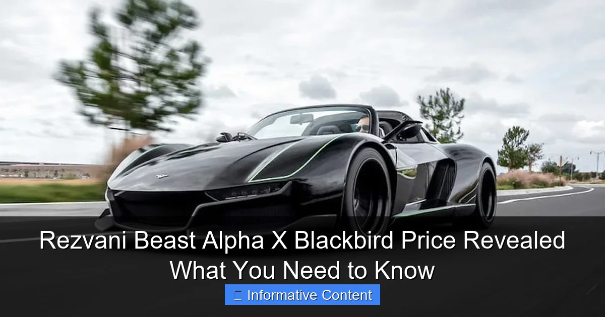 Rezvani Beast Alpha X Blackbird Price Revealed What You Need to Know