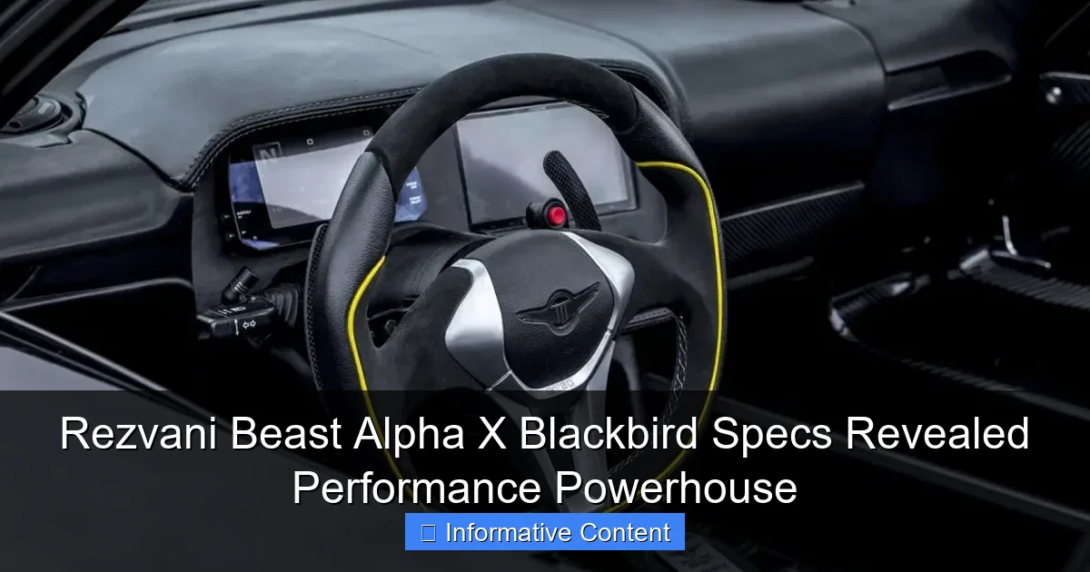 Rezvani Beast Alpha X Blackbird Specs Revealed Performance Powerhouse