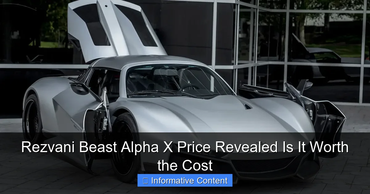 Rezvani Beast Alpha X Price Revealed Is It Worth the Cost