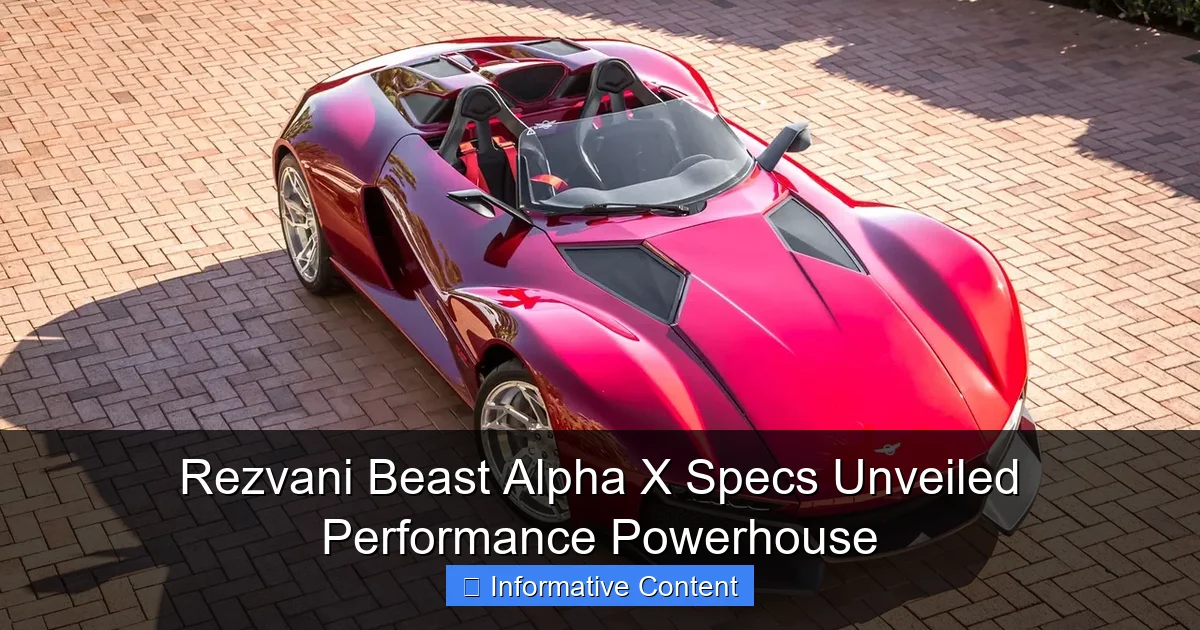 Rezvani Beast Alpha X Specs Unveiled Performance Powerhouse
