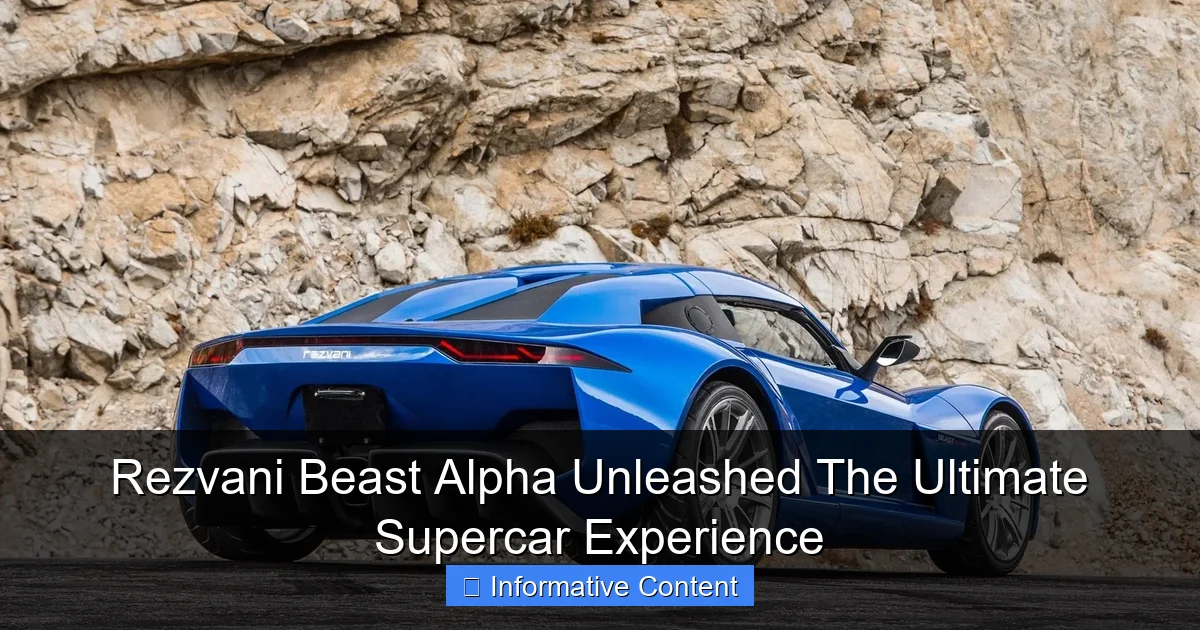 Rezvani Beast Alpha Unleashed The Ultimate Supercar Experience