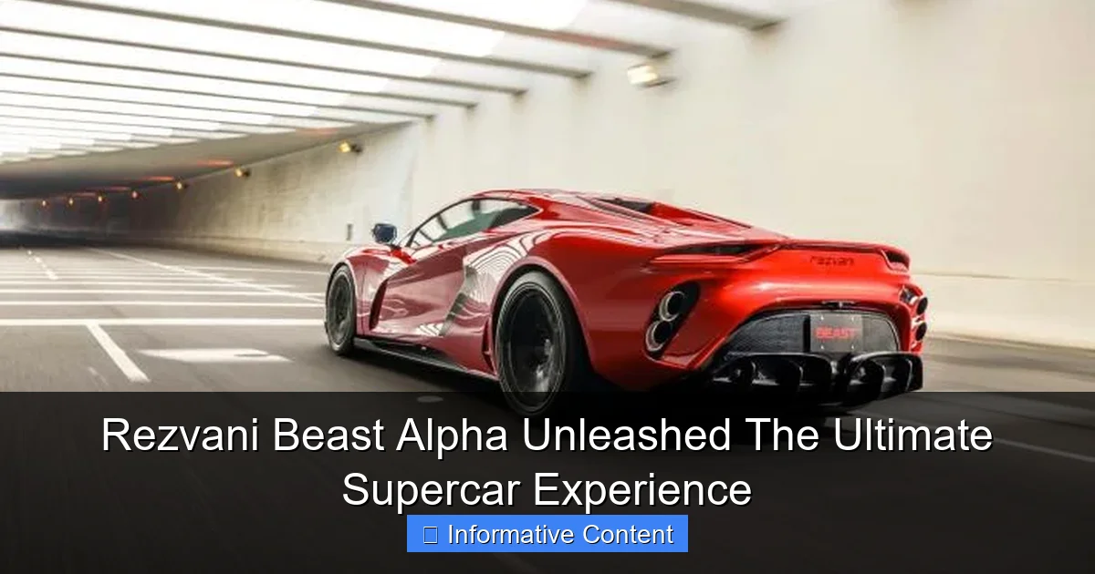Rezvani Beast Alpha Unleashed The Ultimate Supercar Experience