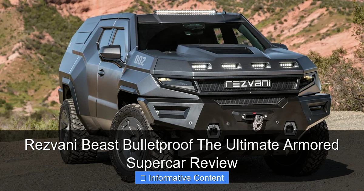 Rezvani Beast Bulletproof The Ultimate Armored Supercar Review