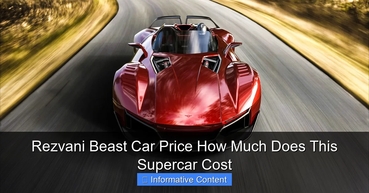 Rezvani Beast Car Price How Much Does This Supercar Cost