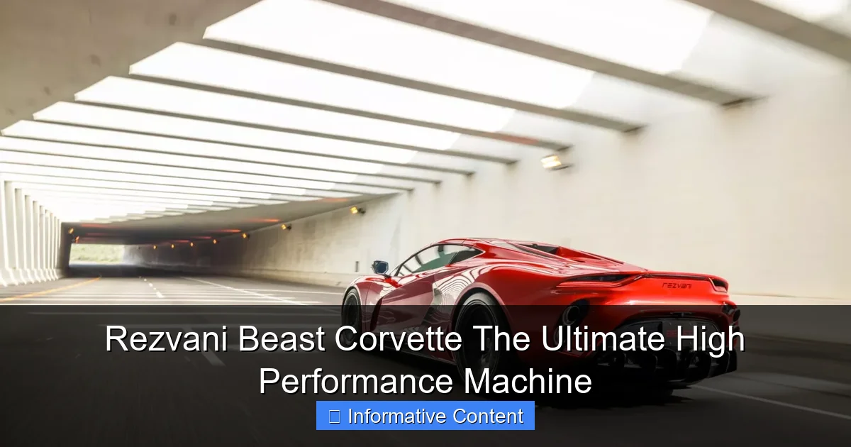Rezvani Beast Corvette The Ultimate High Performance Machine