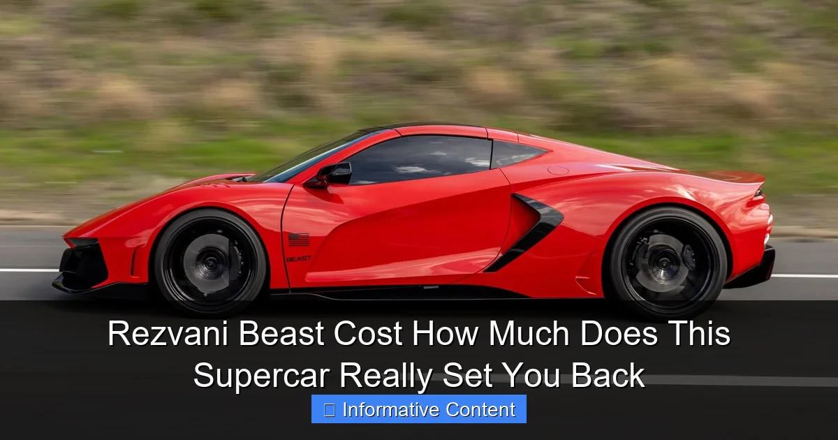 Rezvani Beast Cost How Much Does This Supercar Really Set You Back