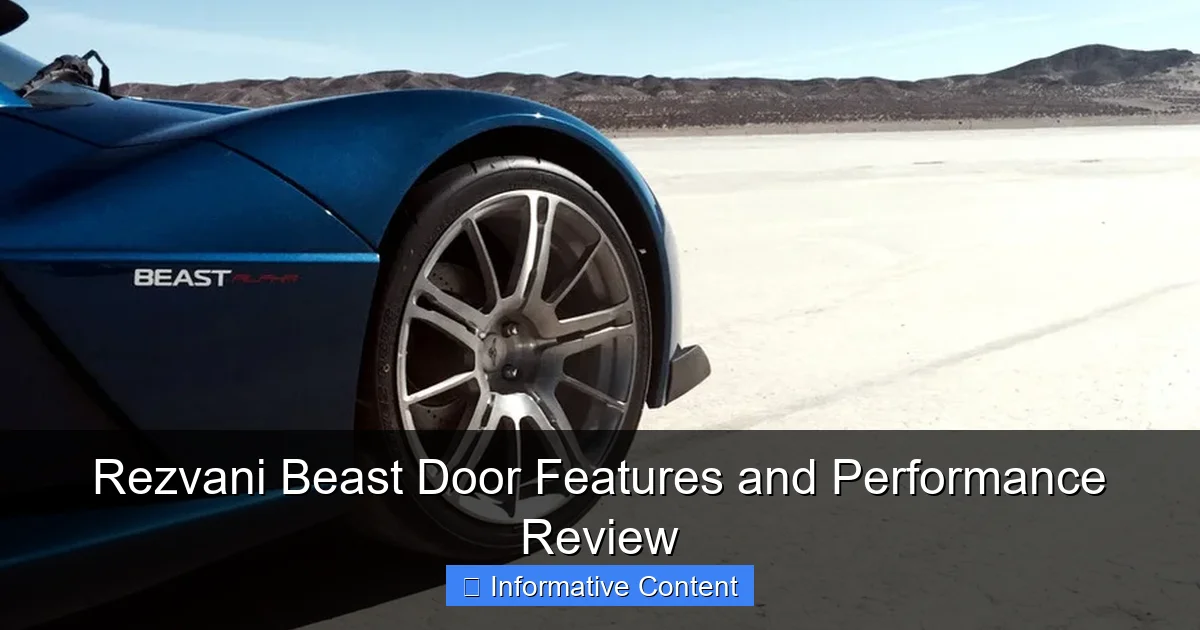 Rezvani Beast Door Features and Performance Review