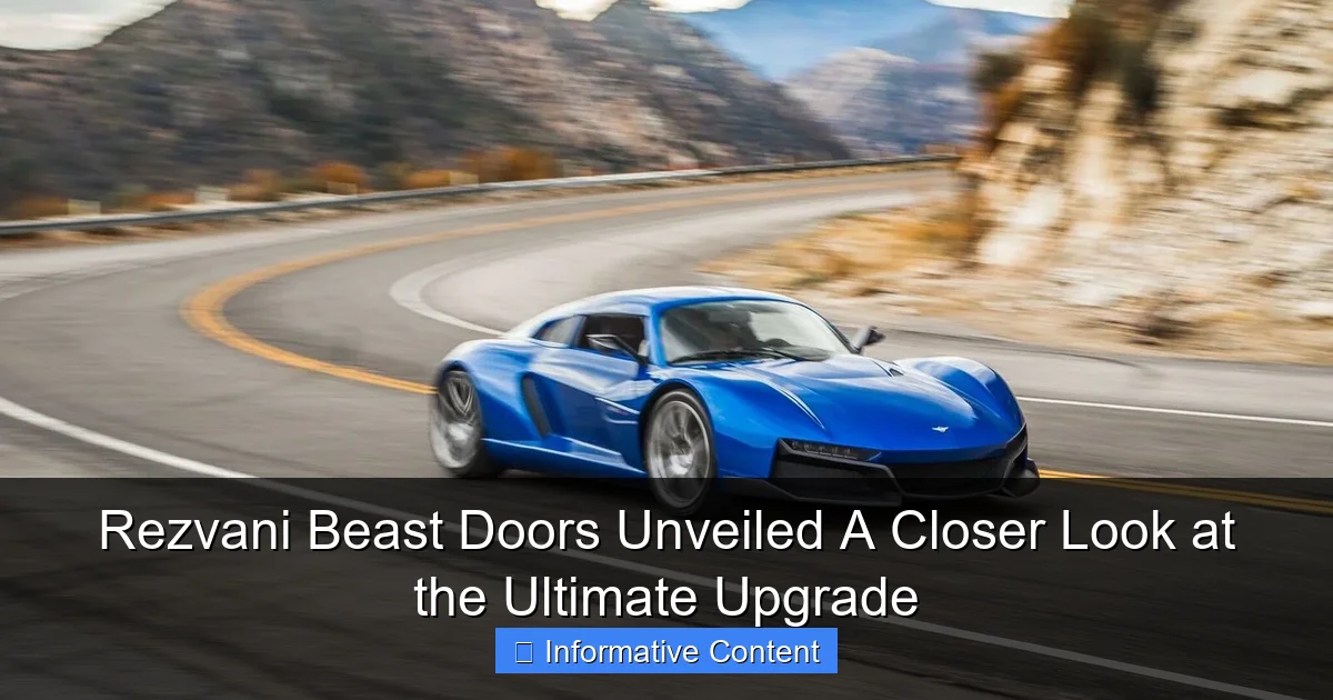 Rezvani Beast Doors Unveiled A Closer Look at the Ultimate Upgrade
