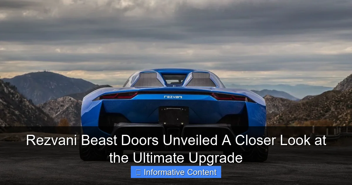 Rezvani Beast Doors Unveiled A Closer Look at the Ultimate Upgrade