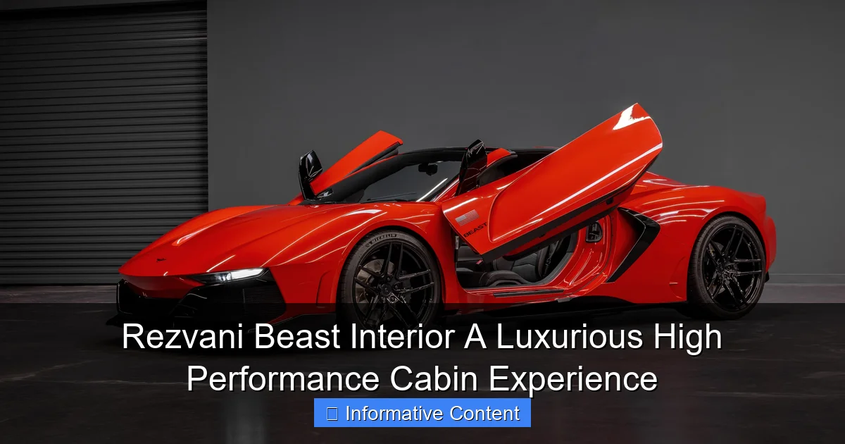 Rezvani Beast Interior A Luxurious High Performance Cabin Experience