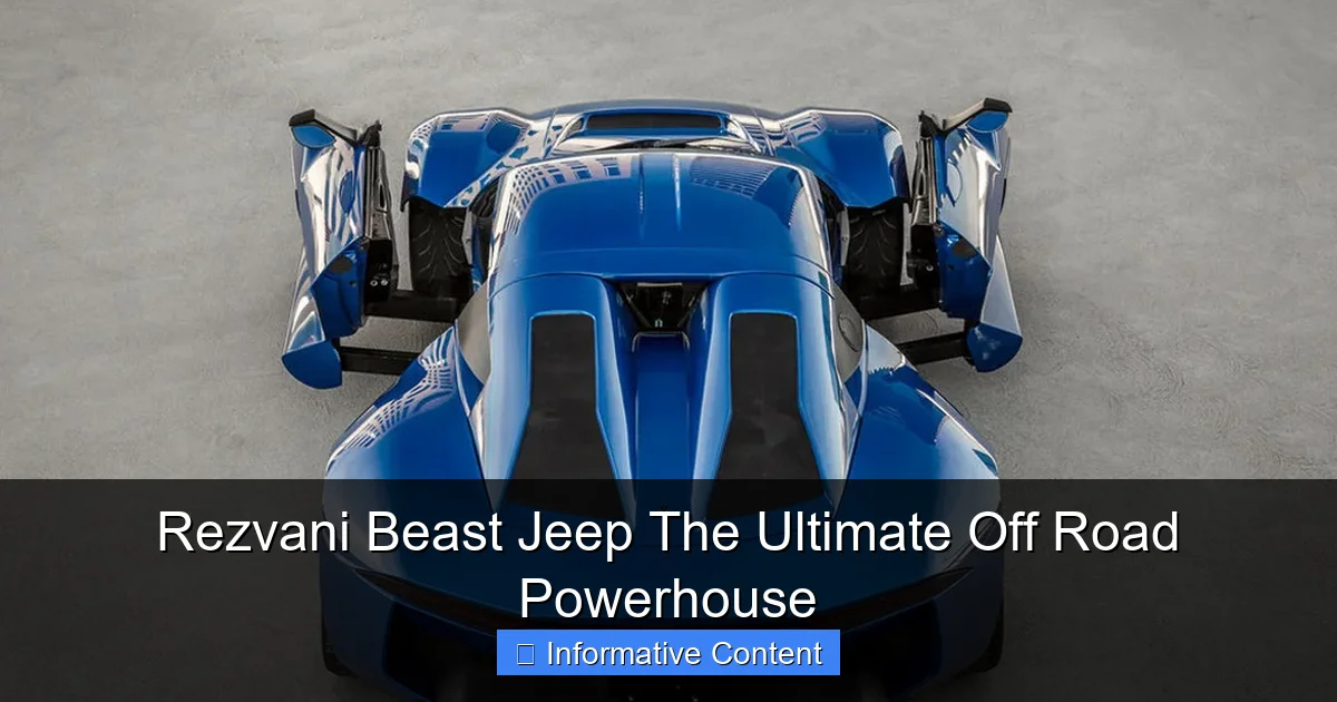 Rezvani Beast Jeep The Ultimate Off Road Powerhouse