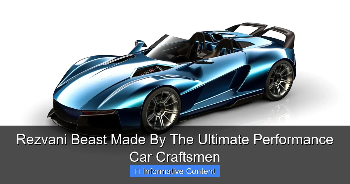Rezvani Beast Made By The Ultimate Performance Car Craftsmen