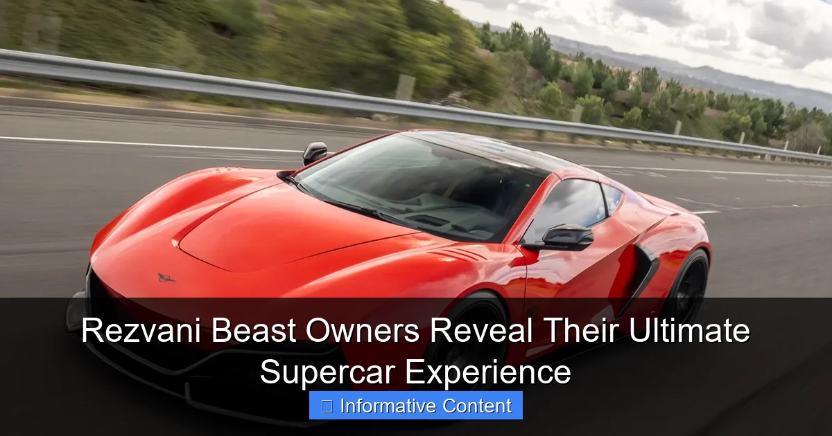 Rezvani Beast Owners Reveal Their Ultimate Supercar Experience
