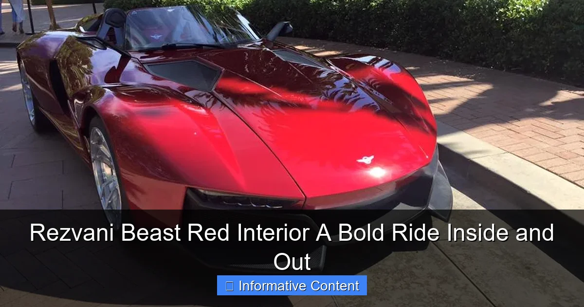 Rezvani Beast Red Interior A Bold Ride Inside and Out