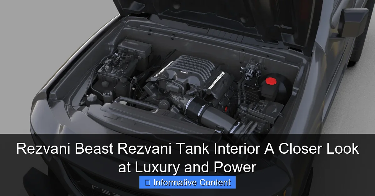 Rezvani Beast Rezvani Tank Interior A Closer Look at Luxury and Power