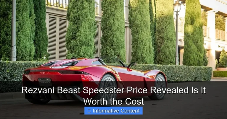 Rezvani Beast Speedster Price Revealed Is It Worth the Cost