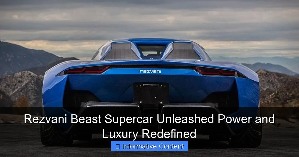 Rezvani Beast Supercar Unleashed Power and Luxury Redefined