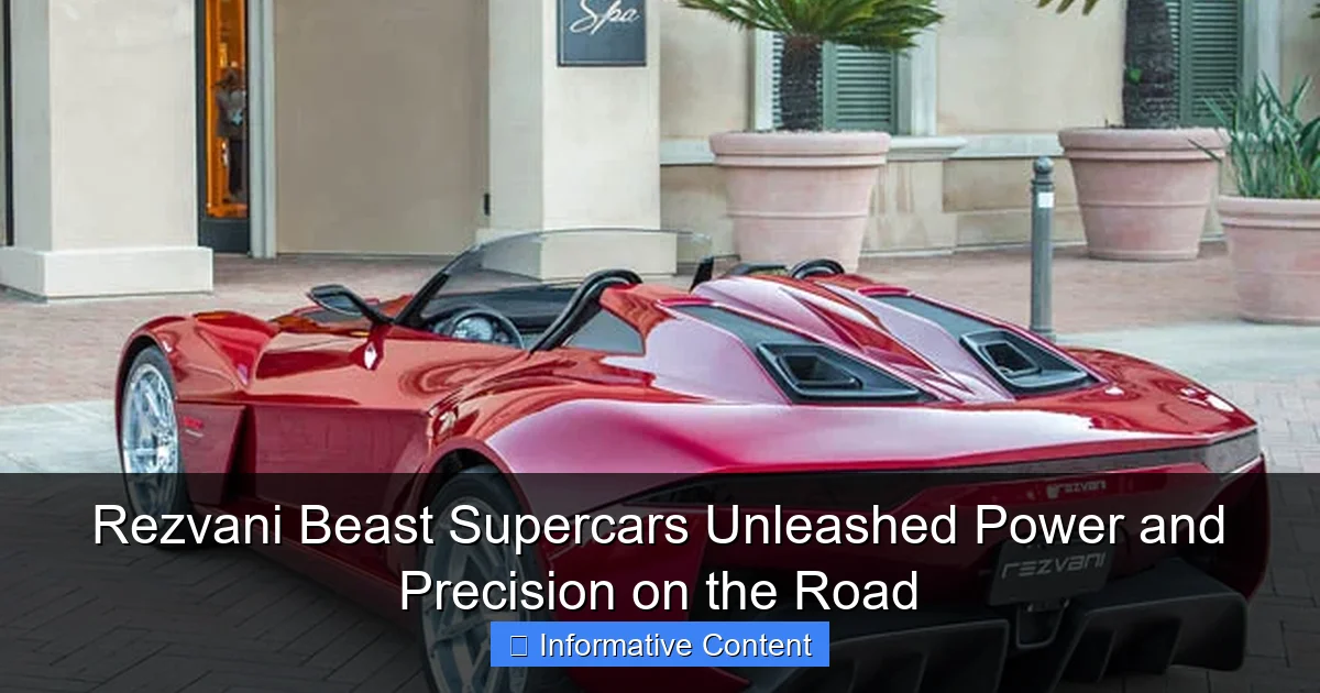 Rezvani Beast Supercars Unleashed Power and Precision on the Road