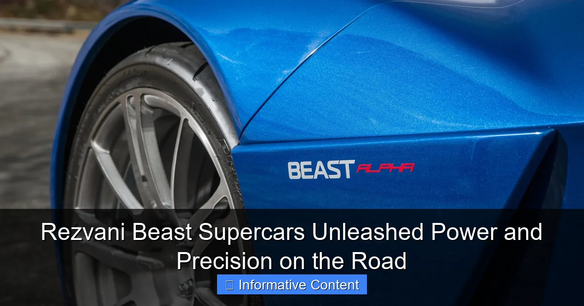 Rezvani Beast Supercars Unleashed Power and Precision on the Road