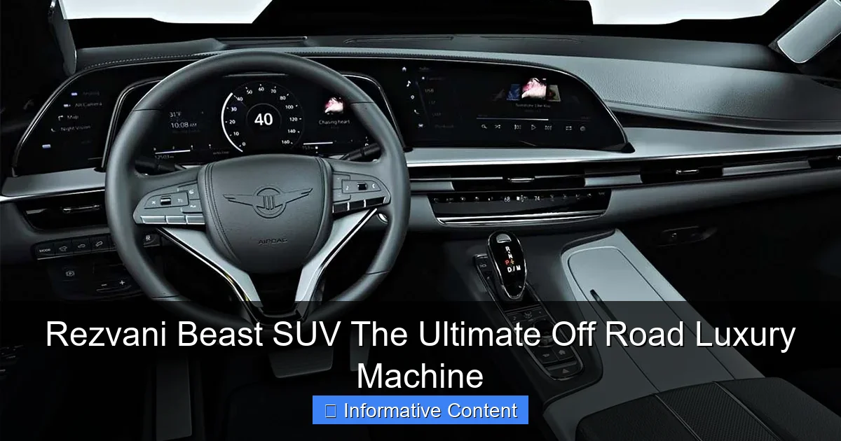 Rezvani Beast SUV The Ultimate Off Road Luxury Machine