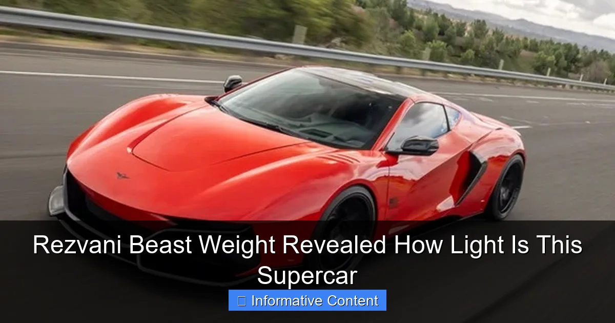 Rezvani Beast Weight Revealed How Light Is This Supercar