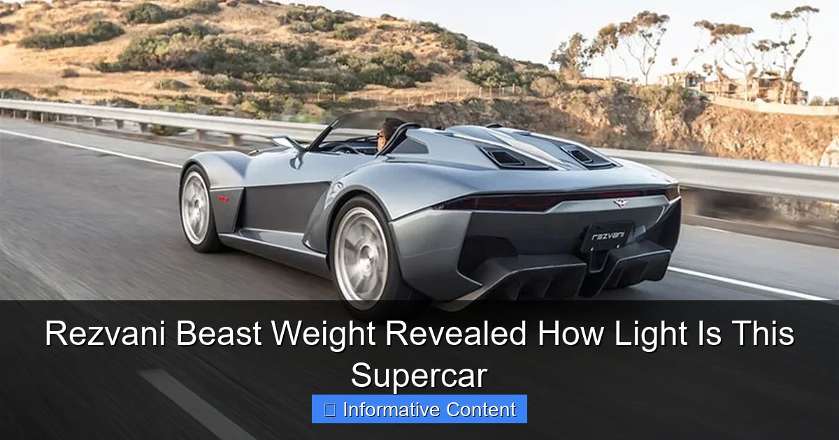 Rezvani Beast Weight Revealed How Light Is This Supercar