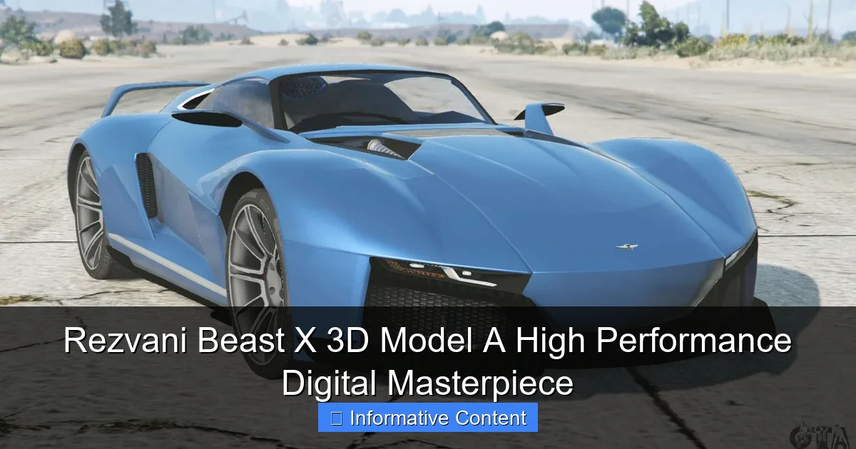 Rezvani Beast X 3D Model A High Performance Digital Masterpiece