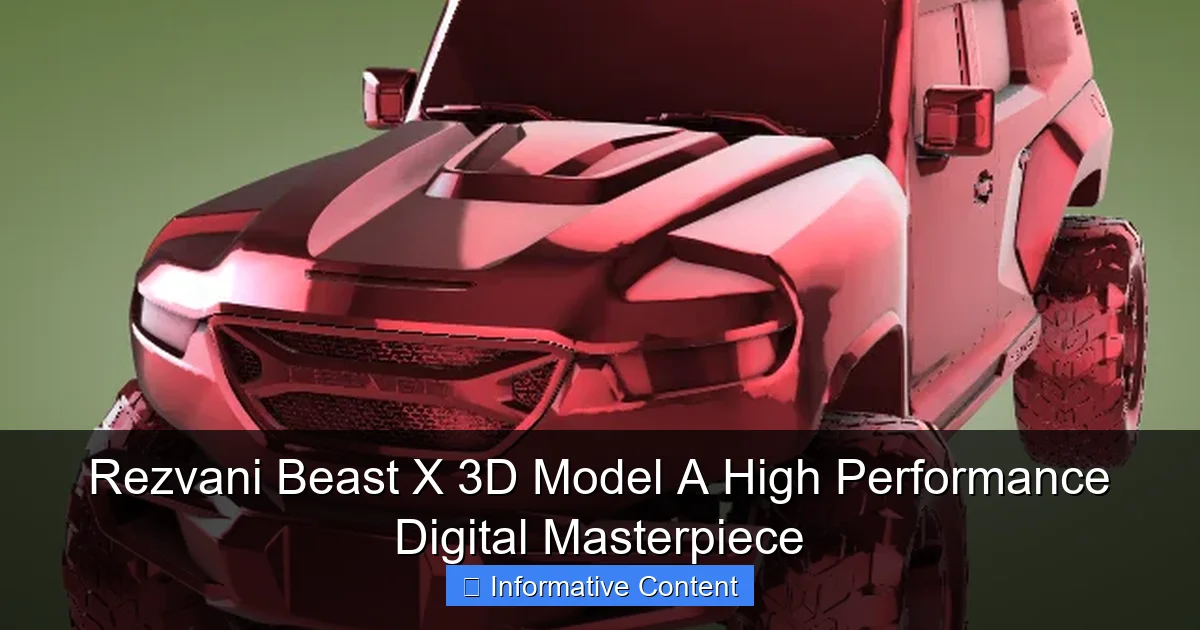Rezvani Beast X 3D Model A High Performance Digital Masterpiece