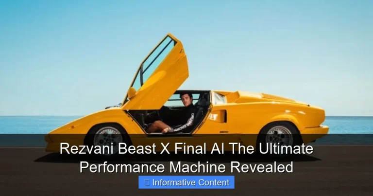 Rezvani Beast X Final AI The Ultimate Performance Machine Revealed