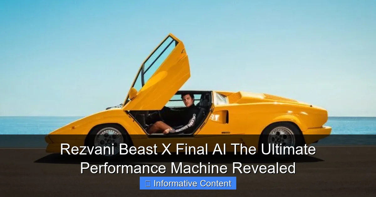 Rezvani Beast X Final AI The Ultimate Performance Machine Revealed