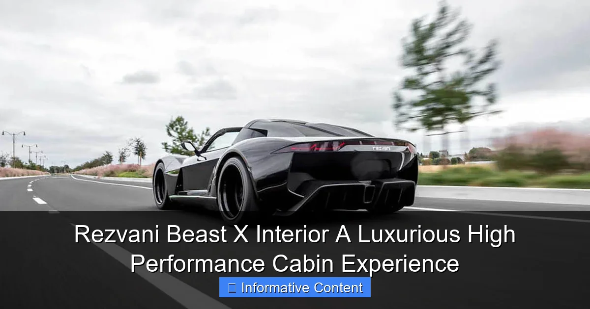 Rezvani Beast X Interior A Luxurious High Performance Cabin Experience