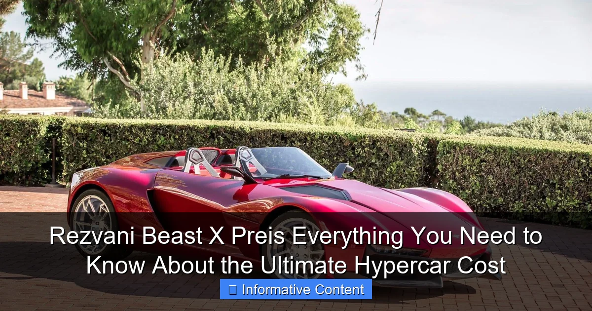 Rezvani Beast X Preis Everything You Need to Know About the Ultimate Hypercar Cost