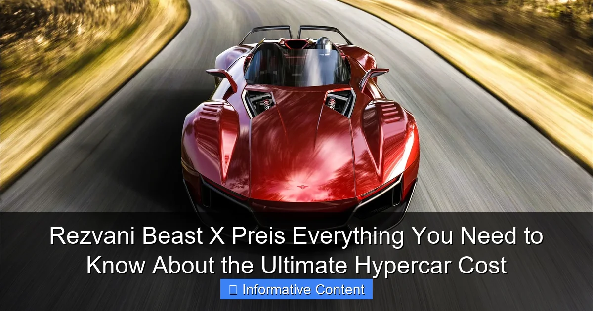 Rezvani Beast X Preis Everything You Need to Know About the Ultimate Hypercar Cost