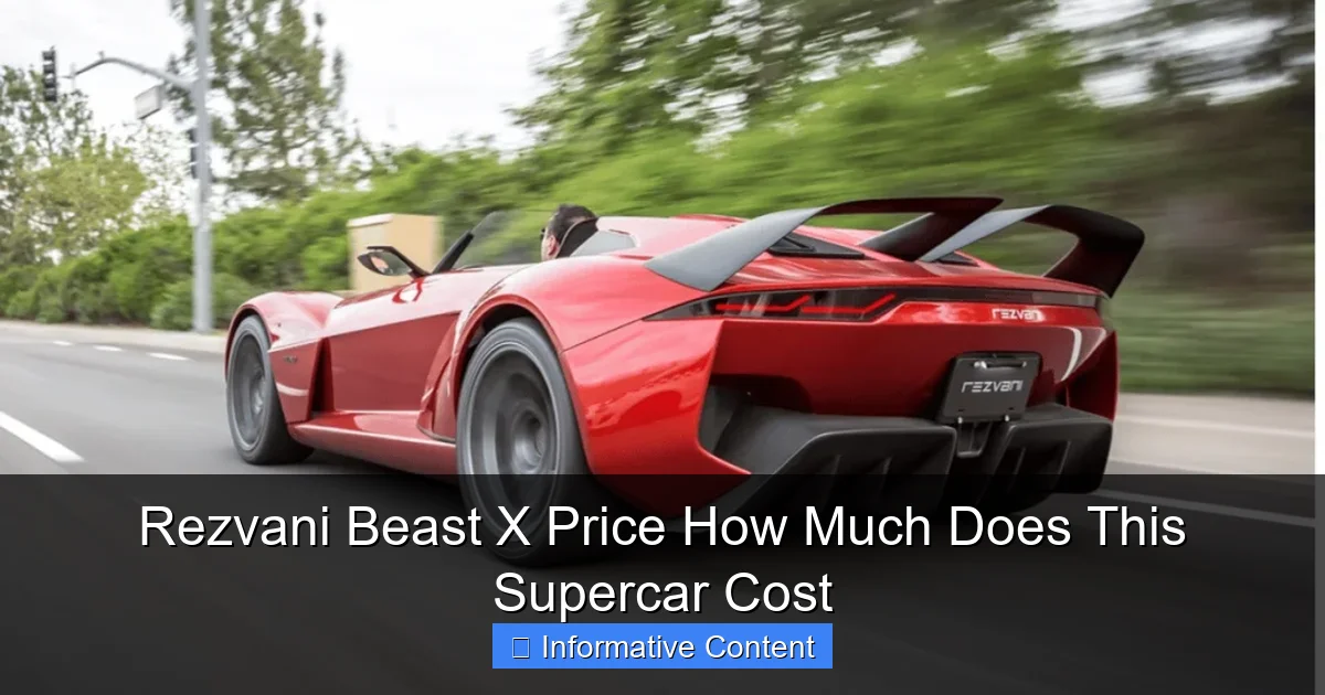 Rezvani Beast X Price How Much Does This Supercar Cost