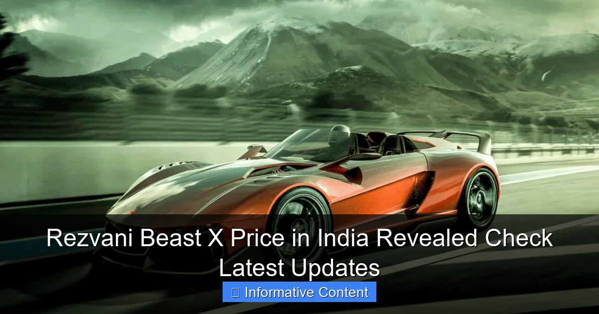 Rezvani Beast X Price in India Revealed Check Latest Updates
