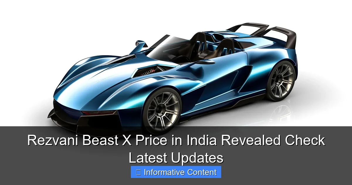 Rezvani Beast X Price in India Revealed Check Latest Updates