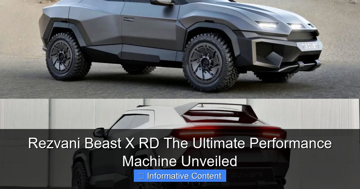 Rezvani Beast X RD The Ultimate Performance Machine Unveiled