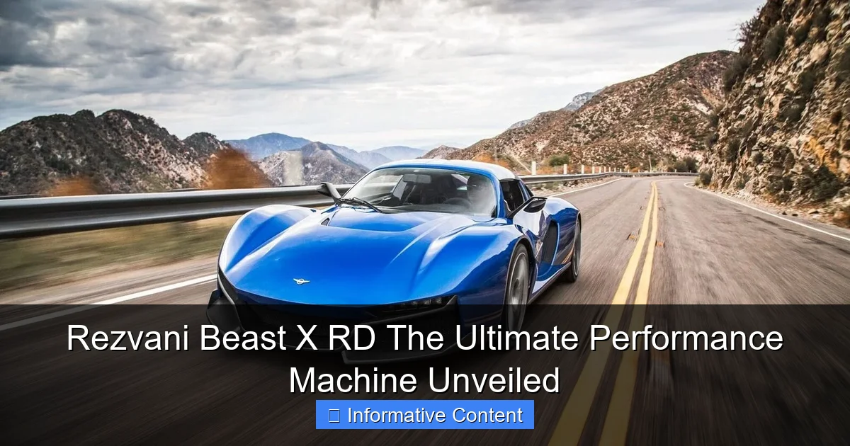 Rezvani Beast X RD The Ultimate Performance Machine Unveiled