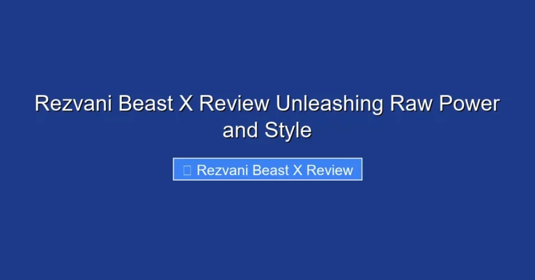 Rezvani Beast X Review Unleashing Raw Power and Style