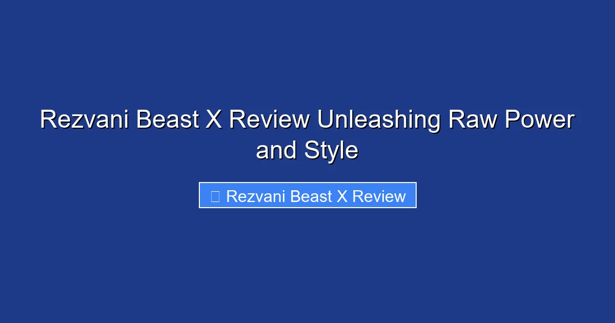Rezvani Beast X Review Unleashing Raw Power and Style