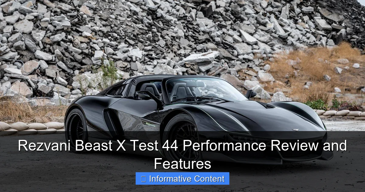 Rezvani Beast X Test 44 Performance Review and Features