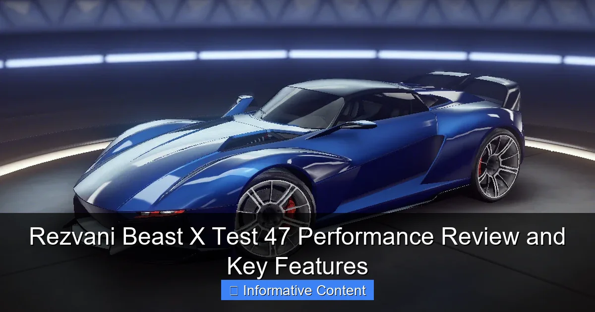 Rezvani Beast X Test 47 Performance Review and Key Features