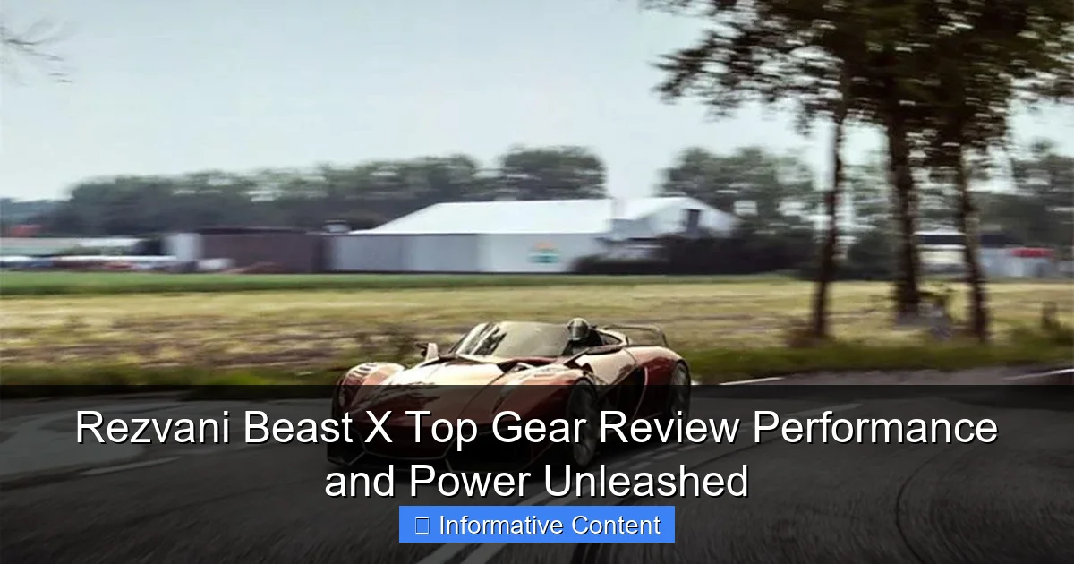Rezvani Beast X Top Gear Review Performance and Power Unleashed